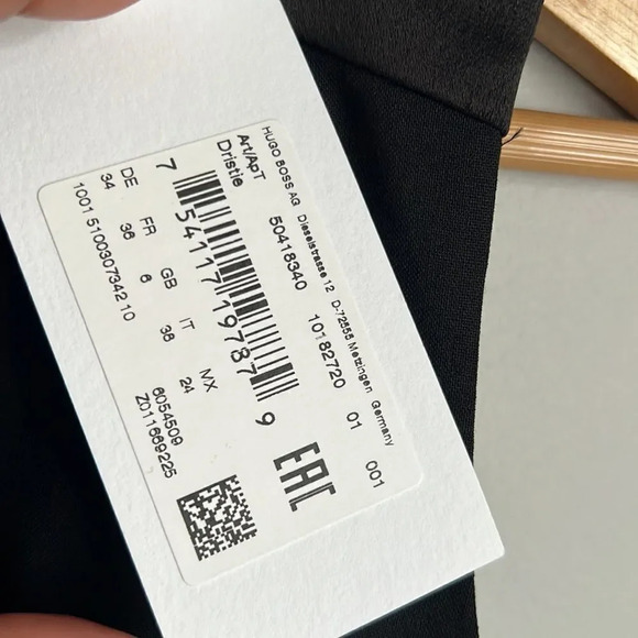 NWT BOSS by HUGO BOSS Black Dirusa Fundatal Sheath Dress - Picture 7 of 11